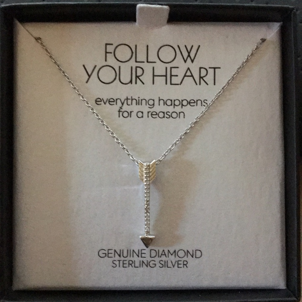 Silver Arrow Diamond Necklace.